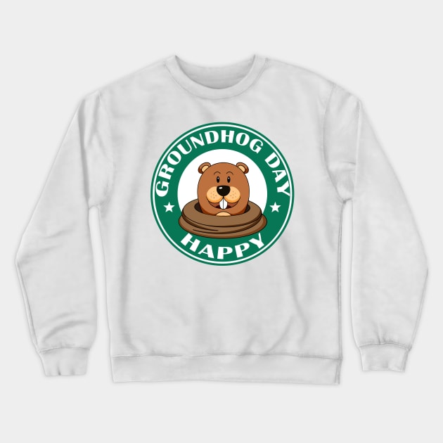 Happy Groundhog Day Crewneck Sweatshirt by Alsprey31_designmarket